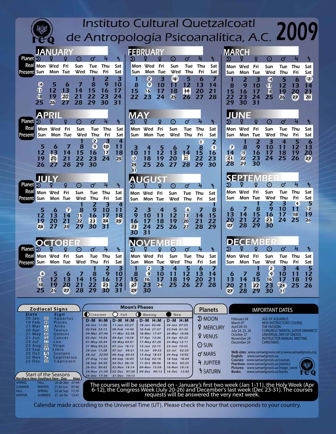 Gnostic Calendar 2009 | Samael Gnosis